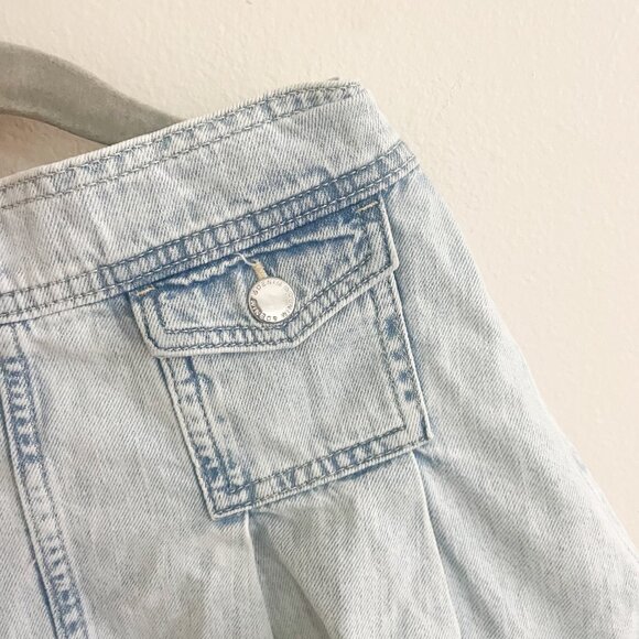 H&M Girls Denim Pleated Light Wash Skirt Size 7 - Picture 4 of 5